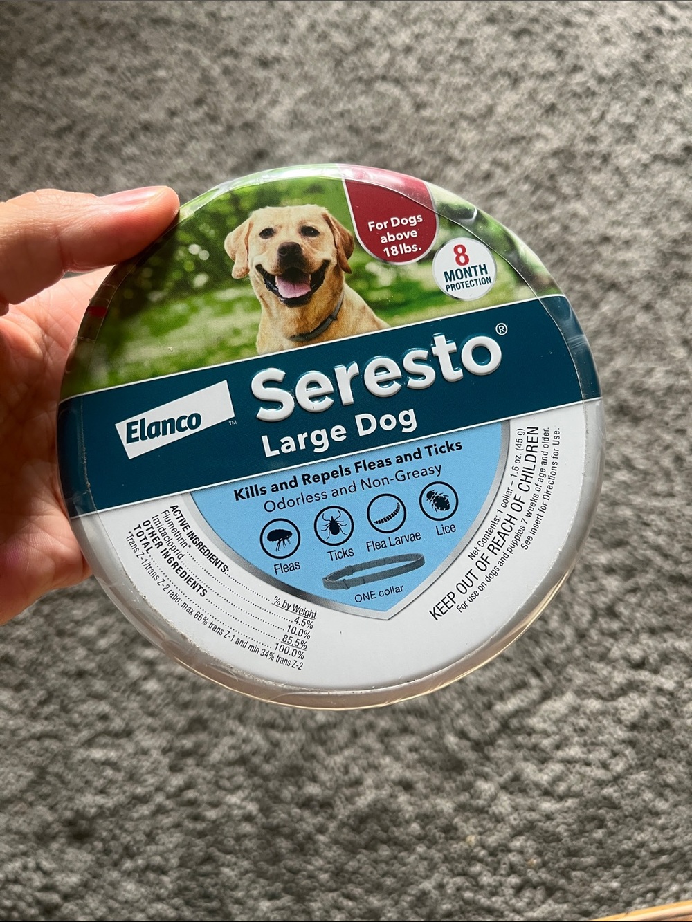 Elanco Seresto Large Dog Collar – Blue and White